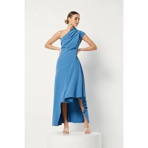 Elliatt Sky Blue Asymmetrical Mini Dress